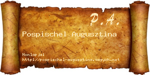 Pospischel Augusztina névjegykártya